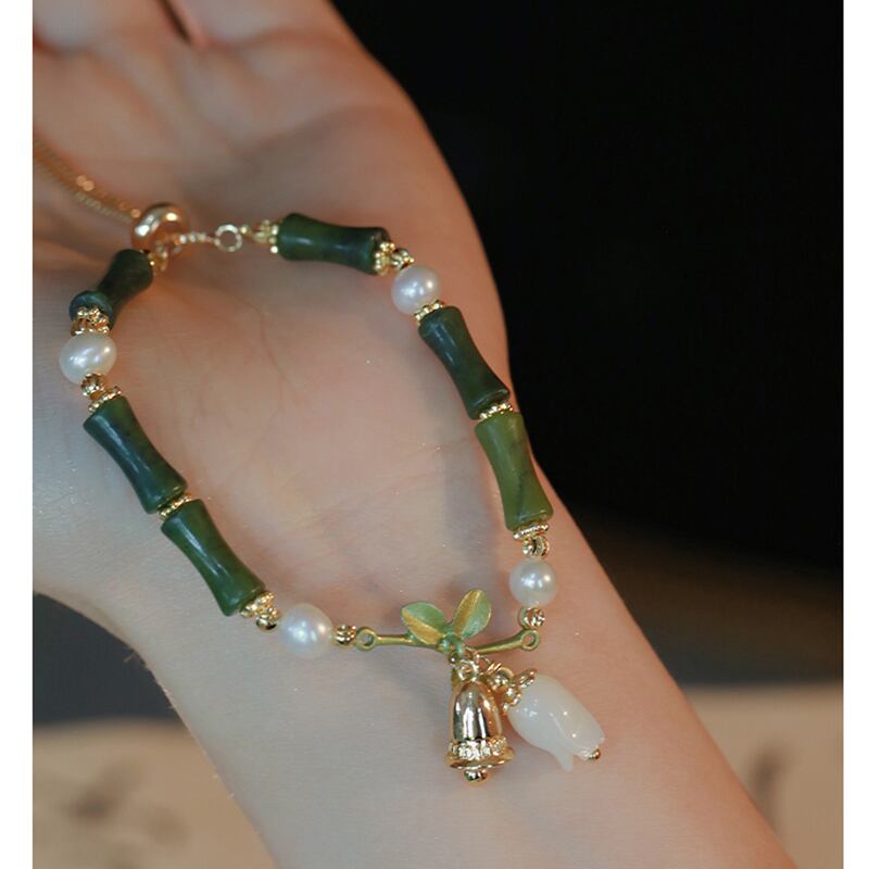 [SOME Series]★Bracelet or earring★ Chinese style earrings Bamboo Chinese style bracelet Ladies accessories