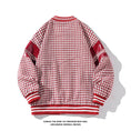 Load image into Gallery viewer, [BIGEMAN Series] ★Stadium jacket★ Plaid pattern 2color Unisex Men's Large size Black Red
