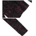 Load image into Gallery viewer, [Big Blue Dragon Series] ★China style tops★ Velvet letter pattern slim slimming black red black red
