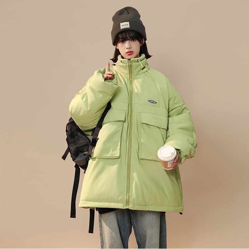 [Morimoto Series] ★Winter Coat★ Cotton Coat 3 colors Thick Warm Unisex Men's Loose Blue Green Black