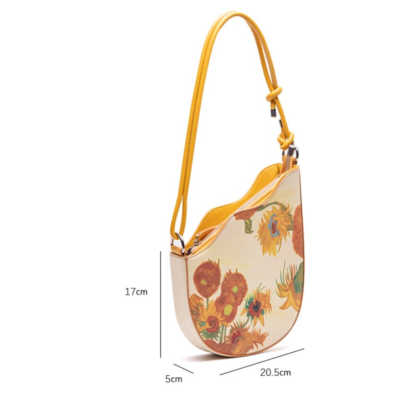 [XIAOZHONG Series]★Bag★ Shoulder bag Sunflower PU Easy to match Date Commuting