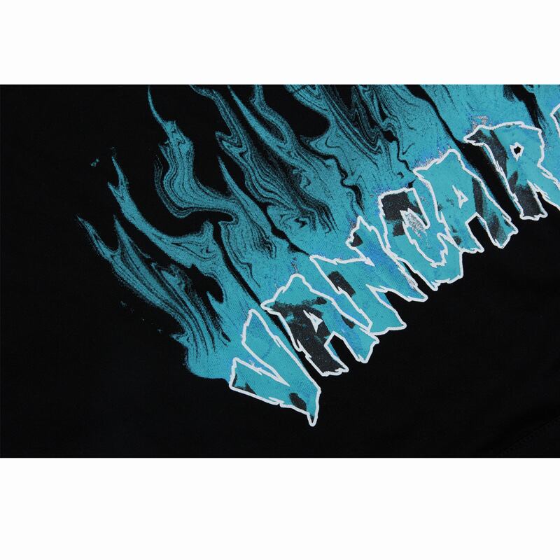 [Feel lonely series] ★Parker★ 3color Tops Unisex Men's Alphabet Flame Black White