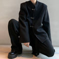 Load image into Gallery viewer, [Coolman Series] ★China style outerwear★ Men's Simple Plain Casual Black Black ML XL Cool
