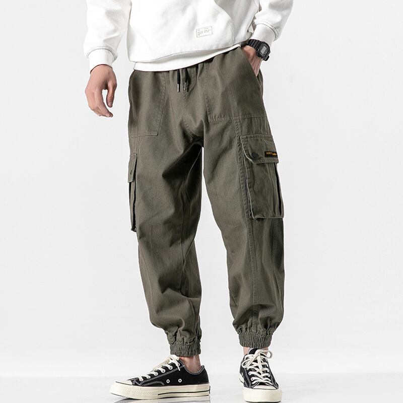 [BIGEMAN Series] ★Casual Pants★ 2color Quarter-length Bottoms Pants Unisex Men's Large Size Black Green Fashion