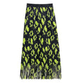 Load image into Gallery viewer, [YIDAO Series]★Skirt★ Bottoms Fringe Green Green Slimming Fashion Easy to match
