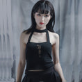 Load image into Gallery viewer, [Kyodo Series]★China style camisole★ Sexy embroidered knit tops Black Black SML Easy to match
