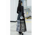 Load image into Gallery viewer, [BABA Series]★China Style Skirt★Maki Skirt, Hanfu Skirt, Women's, Improves Temperament, Black, Black
