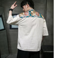 Load image into Gallery viewer, [JUNYI Series]★Chinese style shirt★ 2color Unisex Men's Embroidery Large Size Unique Chinese Clothes Summer Clothes
